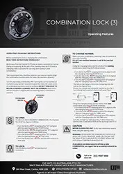 Lock Instruction - Combination Lock 3