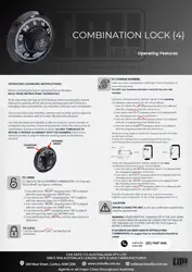 Lock Instruction - Combination Lock 4